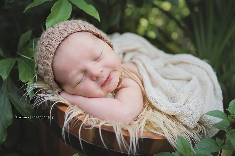 Photo Prop Pattern Newborn Knitting Pattern Newborn Prop Pattern Newborn Knit Pattern Baby Bonnet Pattern Woven Bonnet Pattern