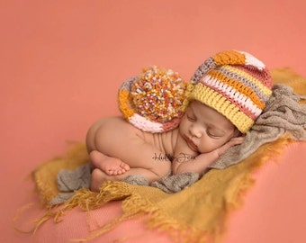 NEWBORN CROCHET PATTERN: newborn crochet elf hat pattern {easy crocheted photo prop, baby hat pattern for newborn photography}