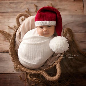 Santa Hat Knitting Pattern: Preemie to Adult Sizes (PDF Pattern