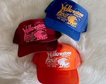 Retro Yellowstone Trucker Hat