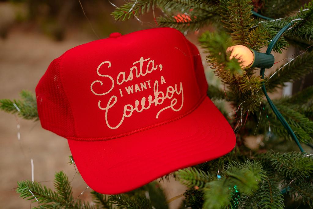Santa, I Want A Cowboy Christmas Trucker Hat - Etsy display picture 3