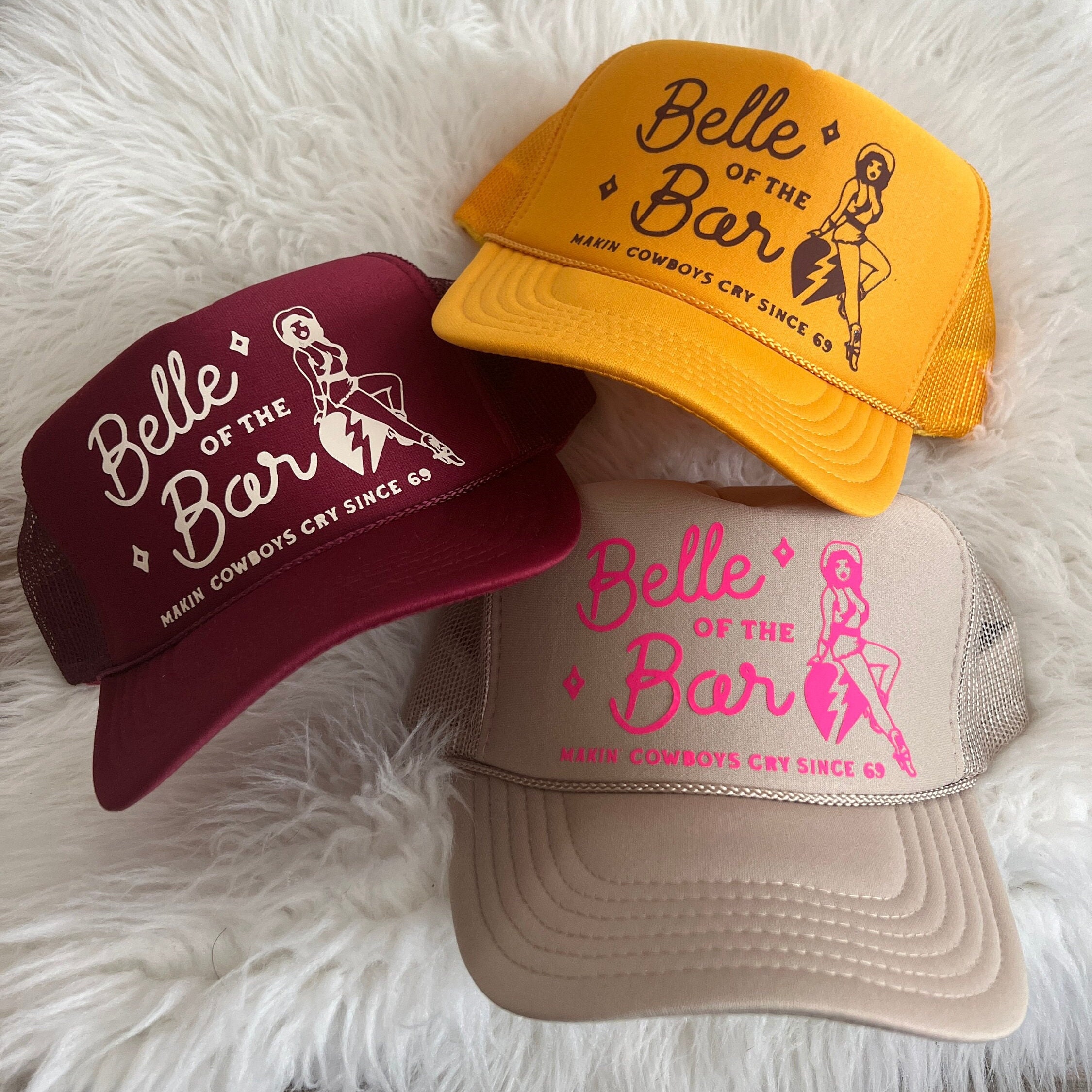Belle of the Bar Retro Trucker Hat - Etsy