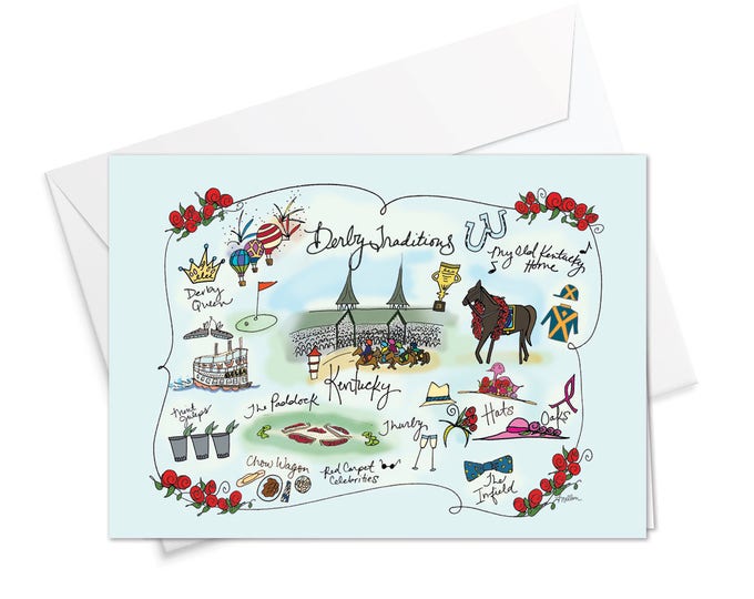 Derby Traditions Decorative Map Card