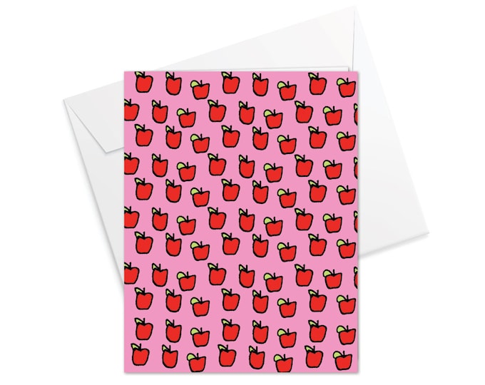 Apple Fold Over Note Cards