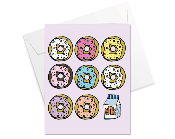 Donut Fold Over Note Cards