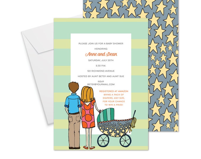 Couples Baby Shower Invitation