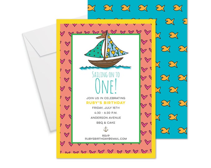 Sailing On Birthday Invitation