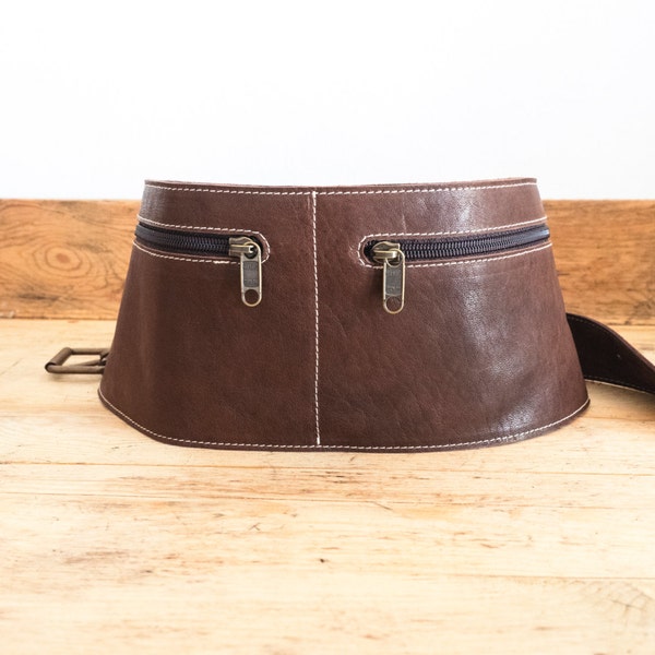 Leather FANNY PACK for women / Leather belt bag / Leather Hip Bag belt / Waist bag / Leather Bum bag / Travel Pouch / Thin fanny pack women