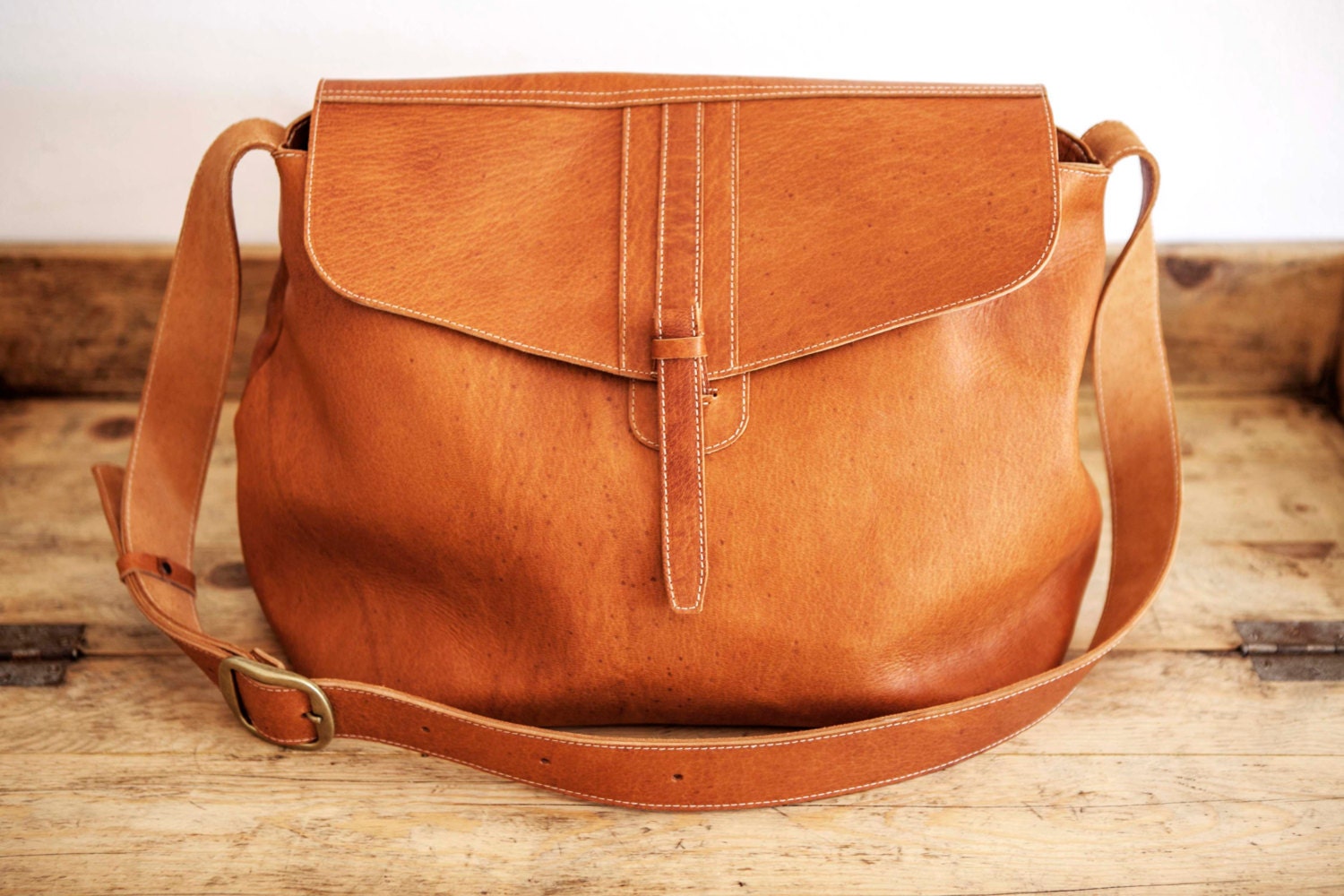 SATCHEL Leather Bag // Big Leather handbag // Brown coach ...