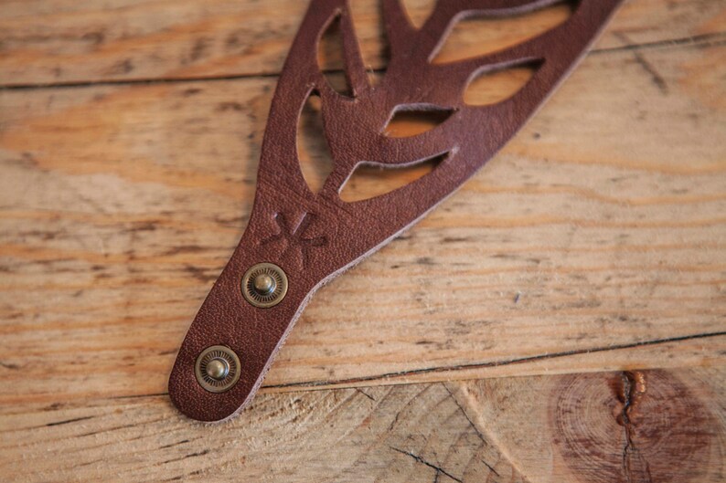 LACED leather BRACELET // Leaf Leather Bracelet image 4