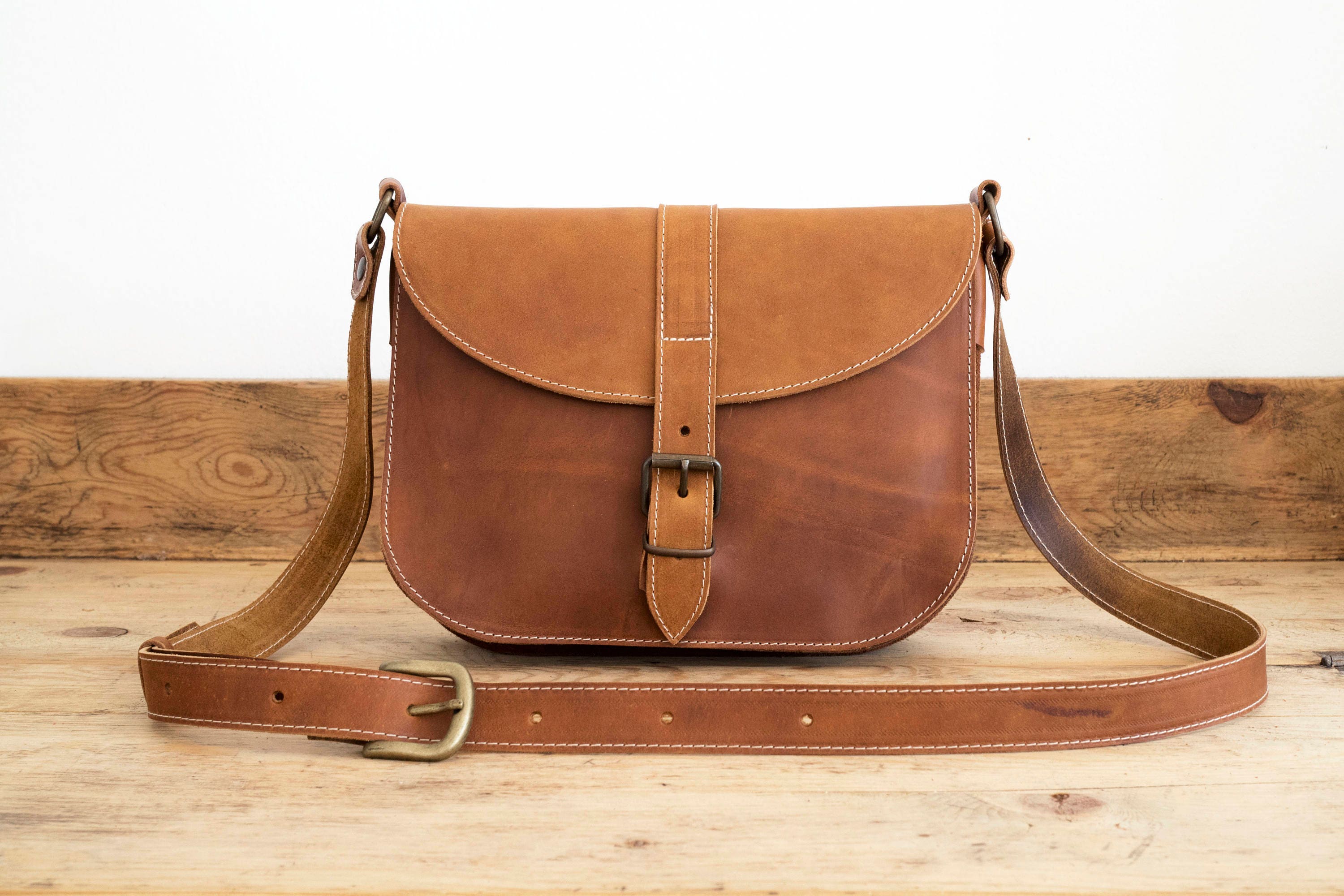 MESSENGER BAG // Brown leather bag // Satchel Leather handbag | Etsy