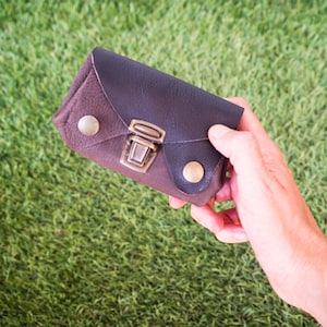 BROWN Leather PURSE // Small leather wallet // Brown Leather bag purse // Leather coin purse wallet / coach leather / Leather purses TRIVIUM