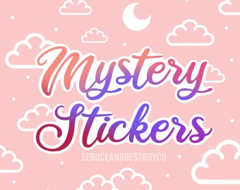 MYSTERY STICKERS | Random Stickers, Surprise Waterproof Sticker, Bullet Journal Stickers, Water bottle Decal, Laptop Sticker