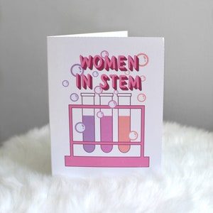 Biglietti d'auguri vuoti per donne in ambito STEM / Biglietto d'auguri per compleanno, Steminist, Celebrazione, Biglietto di laurea, Biglietto di congratulazioni, Congratulazioni, Regali per lei