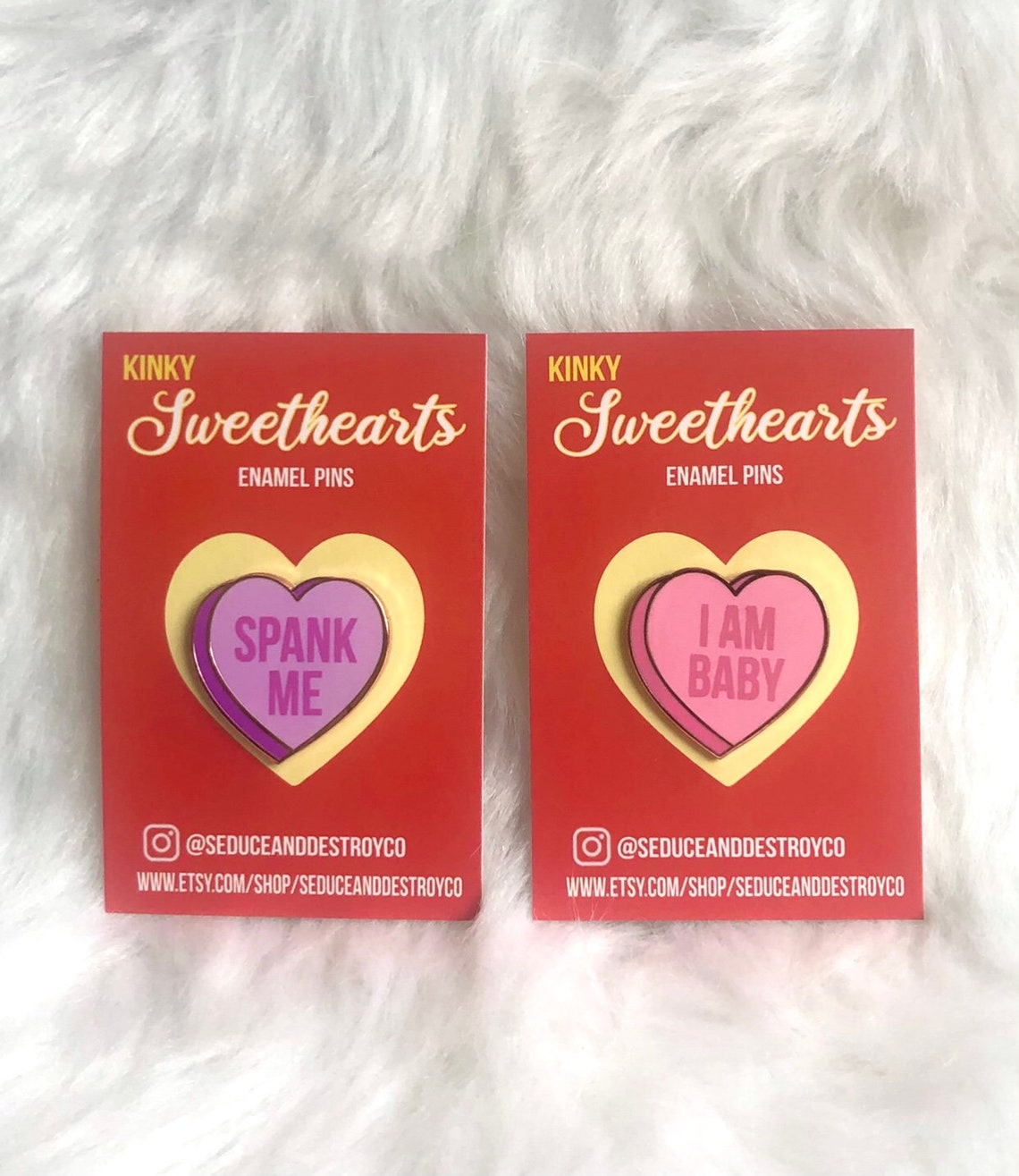 Kinky Sweethearts Enamel Pins Valentine's Day Gift Hard | Etsy