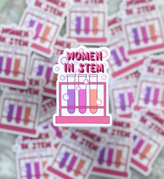 Women In STEM Stickers | Waterproof Die Cut Sticker, Bullet Journal, Water bottle Decal, Laptop Sticker, Stemenist, Test Tubes