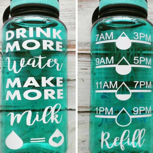 Breastfeeding Water Bottle 34 OZ. Jug Water Tracker New Etsy
