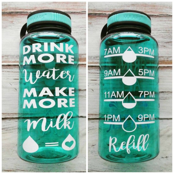 Breastfeeding Water Bottle 34 OZ. Jug Water Tracker New Etsy