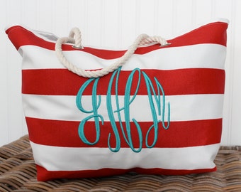 monogram beach bag etsy
