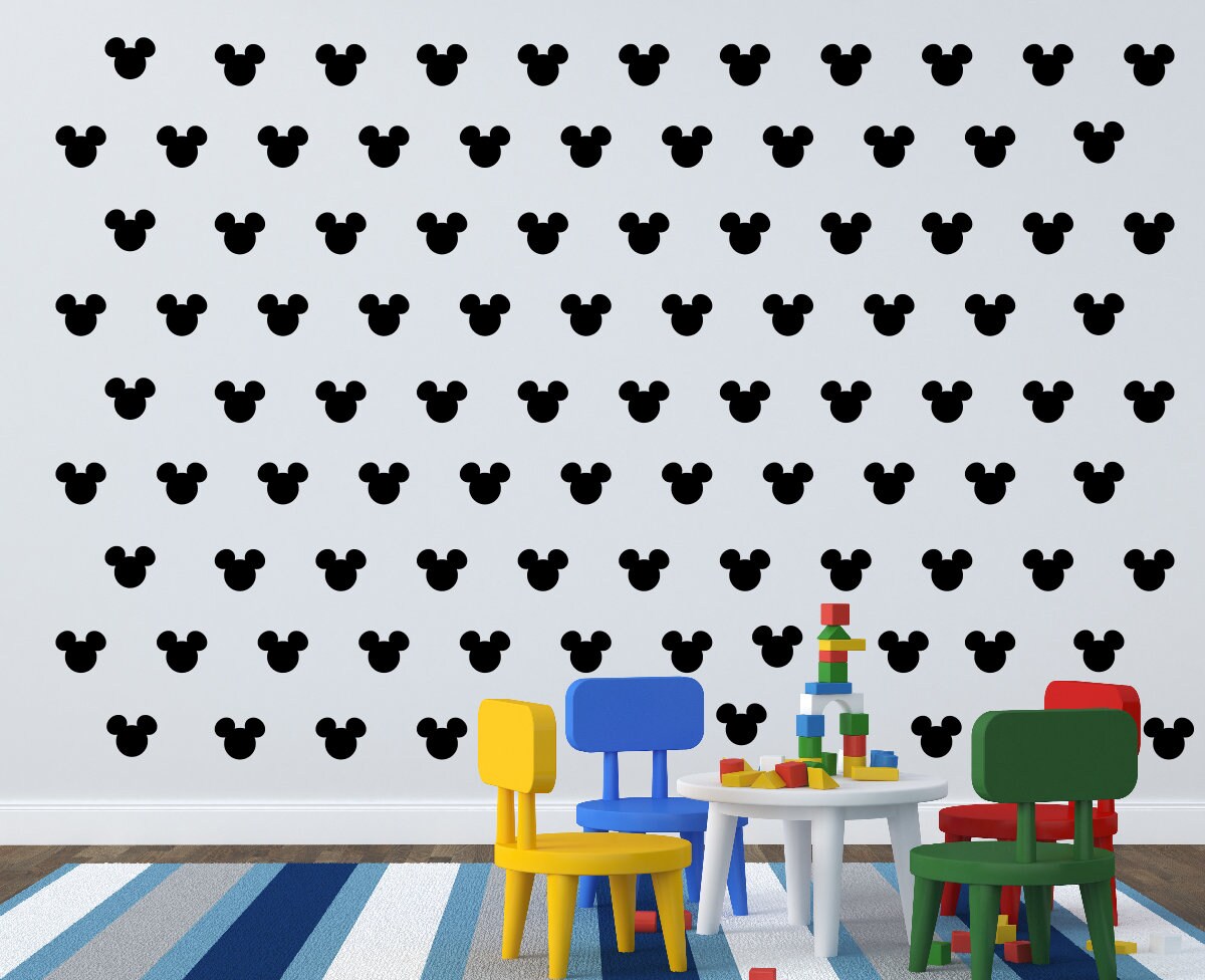 Mickey Mouse round Polka Dots Mouse Wall Decor Mickey Mouse Stickers …