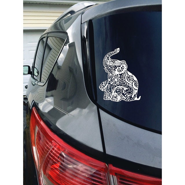 Elephant Car window decal,elephant decal Bumper Sticker for Car , Lap…