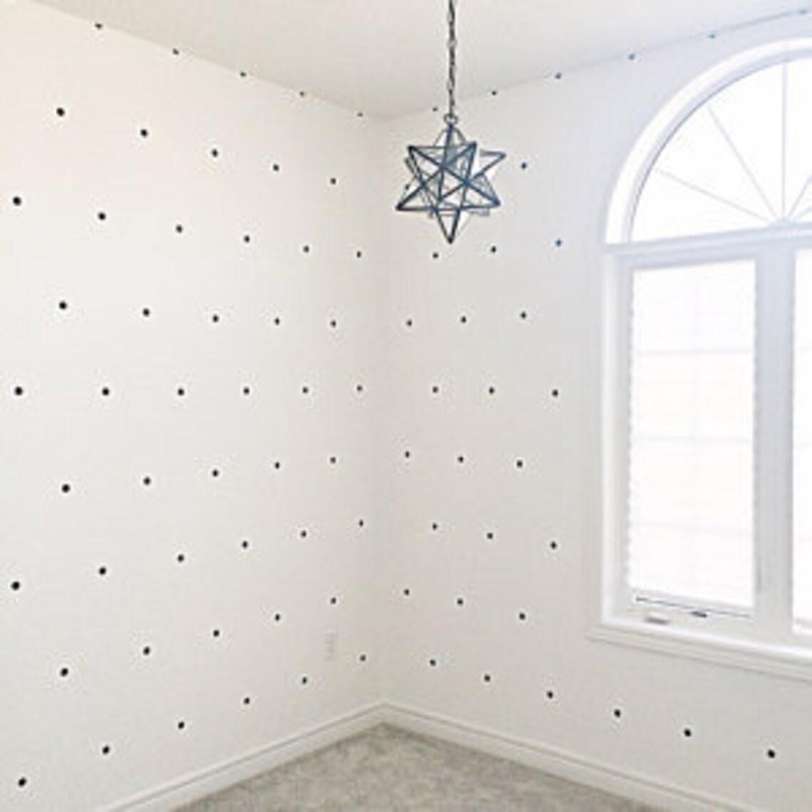 Metallic Gold Polka Dot Wall Decal Silver Dots Nursery Wall Etsy