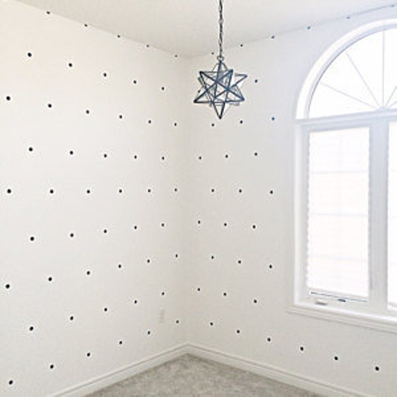 Metallic Gold Polka Dot Wall Decal Silver Dots Nursery Wall Etsy