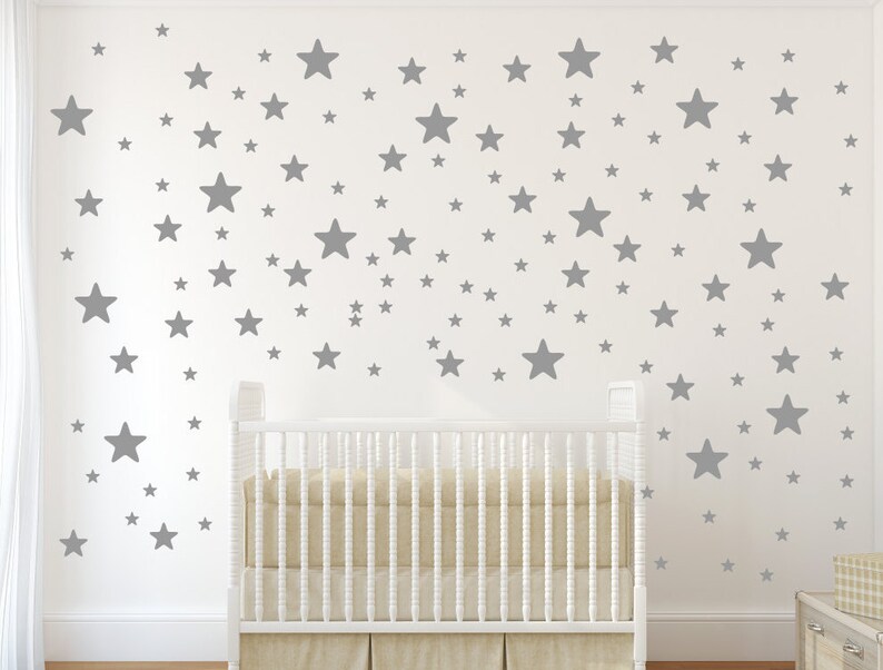 White Star Wall Decals3 size star decals for walls135 pieces Etsy