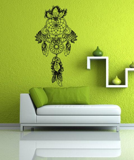 gold dream catcher wall decal wall sticker vinyl sticker | etsy