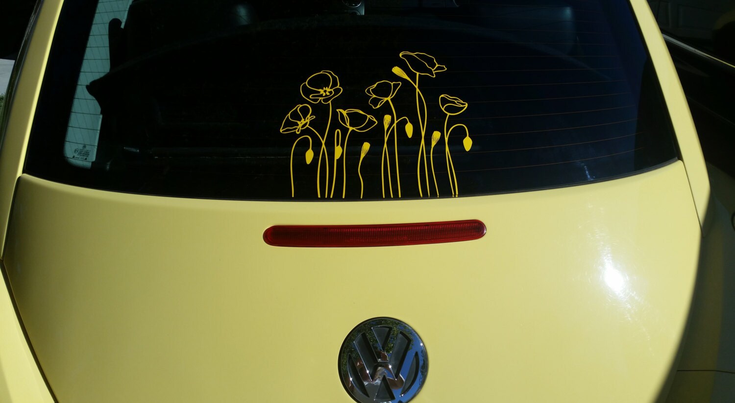 Red Poppy Flower decal car window sticker cut vinyl car decal Etsy