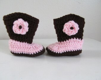 Beautiful Hand Crocheted Baby Cowgirl Boots