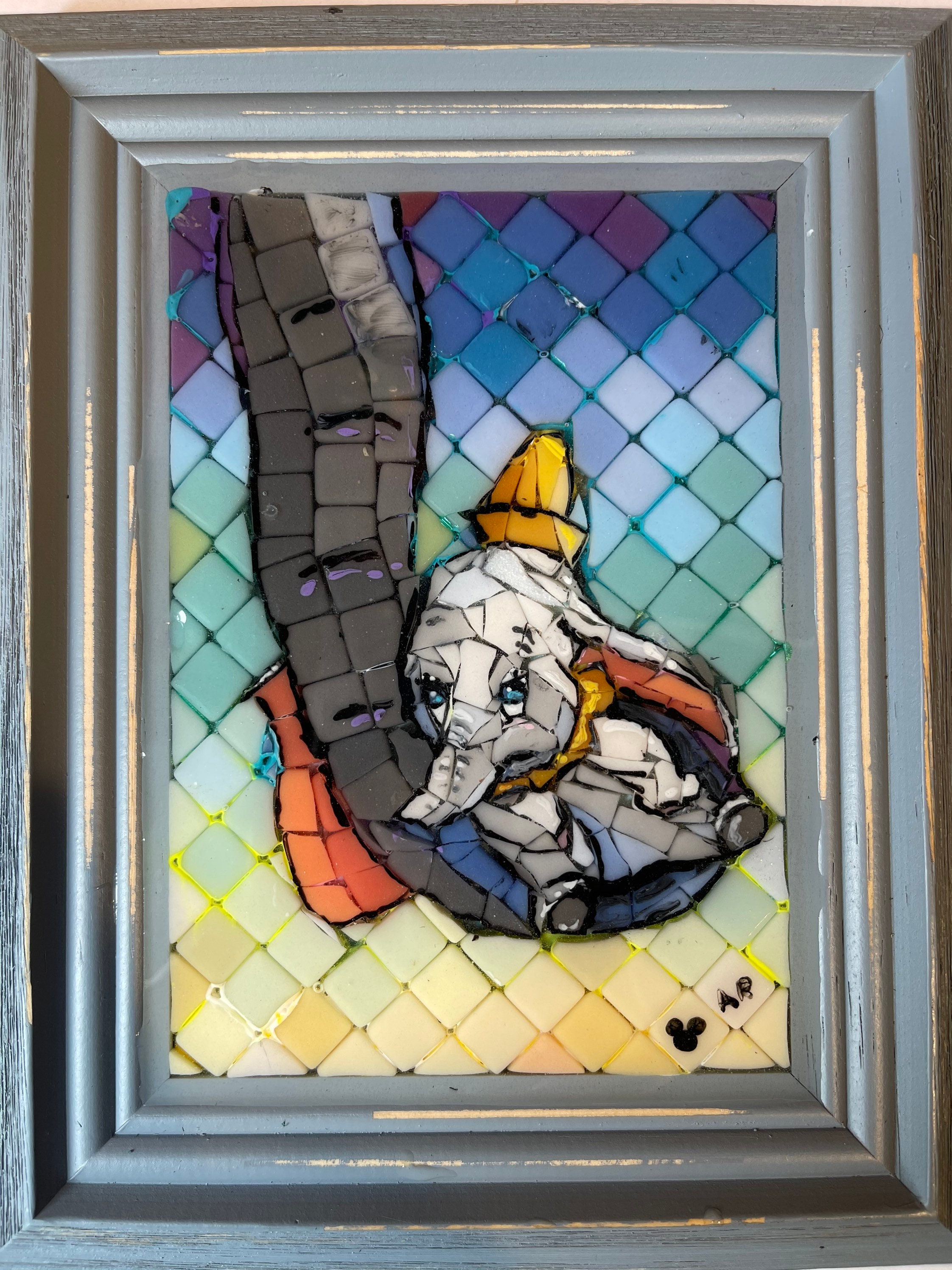 Baby Mine Dumbo mosaic Disney Framed mosaic wall art Etsy