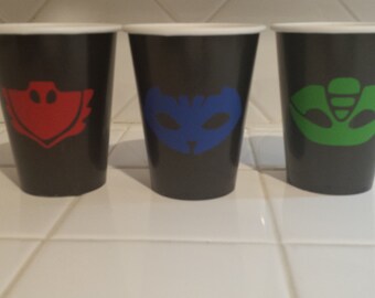 birthday paper pj masks decorated vinyl items