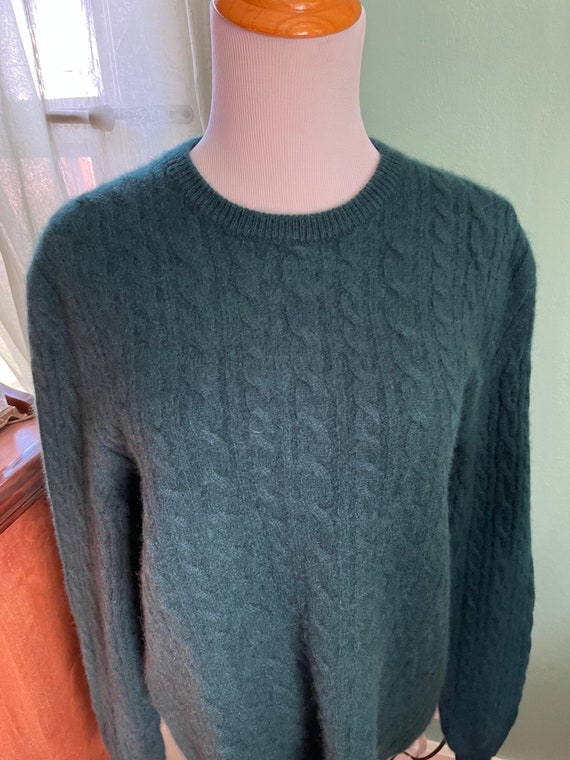 Vintage Green Club Room 100% Cashmere Sweater