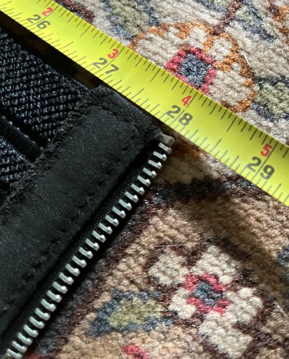 Vintage Black Wide Elastic Belt Zipper Buckle - image 5
