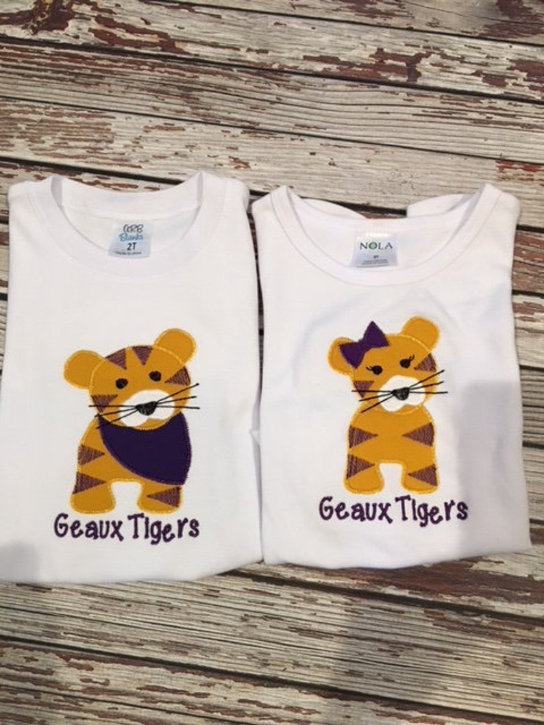 Football Season Baby Boy Tiger and Baby Girl Tiger Onesie Etsy