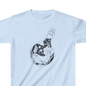 Bottled Whale Tshirt, Outer Space T Shirt, Wanderlust, Adventure, Kids Heavy Cotton™ Tee