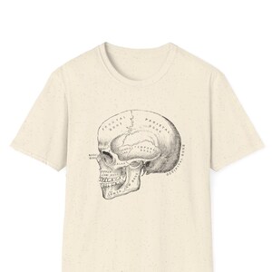 解剖学的スカルTシャツ、柔らかいリングスパンコットンにプリント、医療人体解剖学Tシャツ、ゴシック、人体骨格Tシャツ、メンズ・レディース