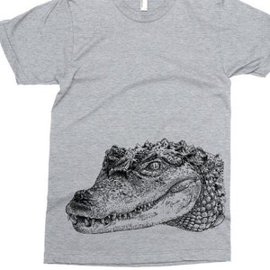 Crocodile T Shirt, Printed on Soft Ringspun Cotton, Reptile Tshirt, Animal Tee, Alligator Mens Womens