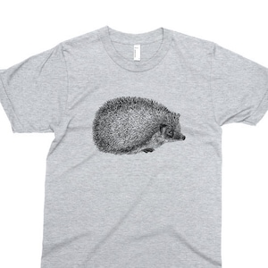 Hedgehog Tshirt, Printed on Soft Ringspun Cotton, Forest Animal T Shirt ...