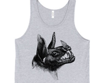 Vampire Bat Tank Top, Horror Tank, Spectral Bat, Halloween, Animal, Macabre, Printed On Soft Ringspun Cotton, Mens, Unisex