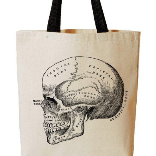 Anatomical Brain Tote Bag Anatomy Horror Reusable Grocery - Etsy