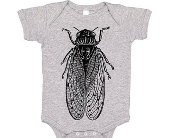 Brood X Cicada Tshirt, Baby Bodysuit, Cicadoidea Insekt T Shirt, Bug Tee, Entomologie, Entomologe, Kinder