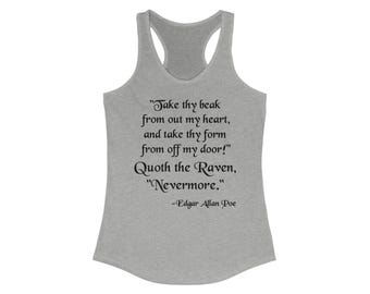 Edgar Allan Poe Tank Top, The Raven Poem, Gothic Halloween