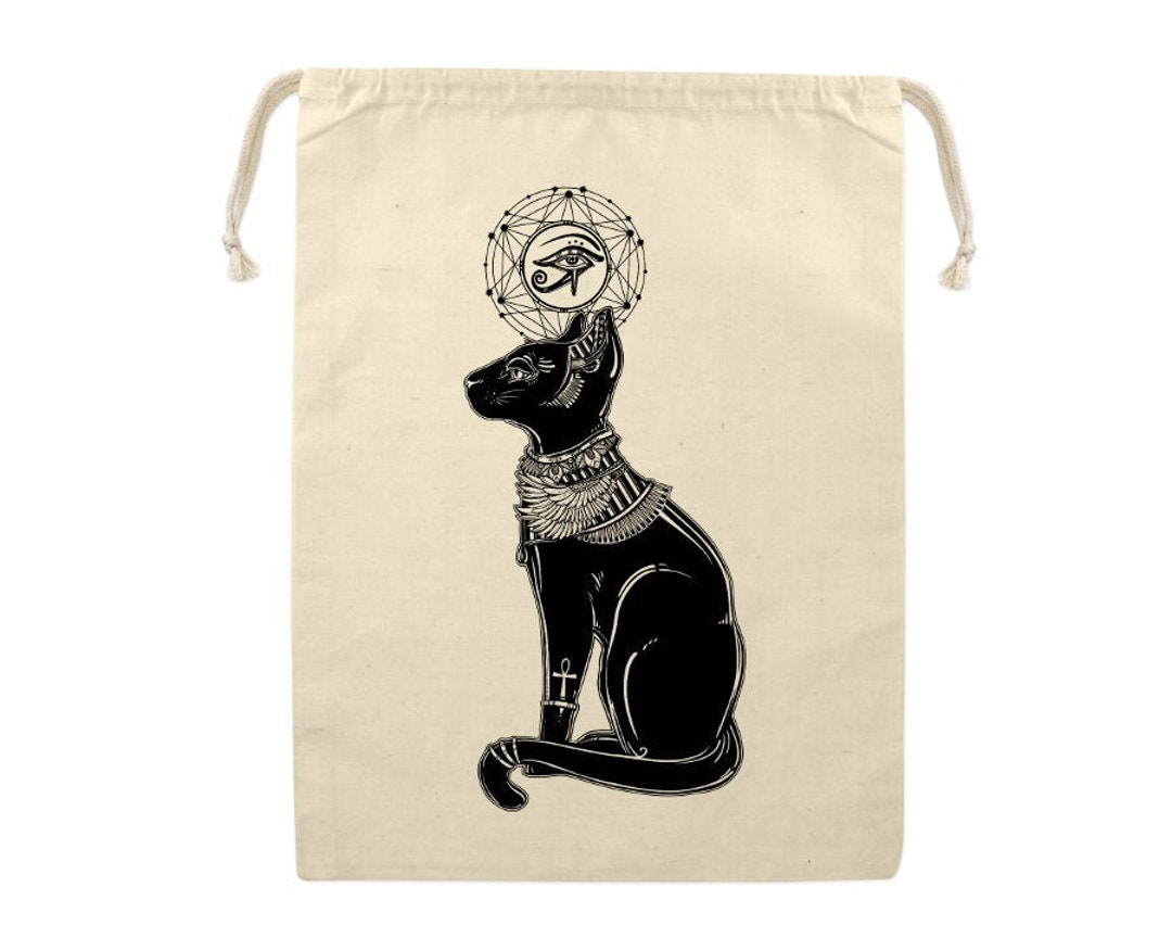 Gift Bag Egyptian Cat Reusable Produce Grocery Sack Bastet - Etsy