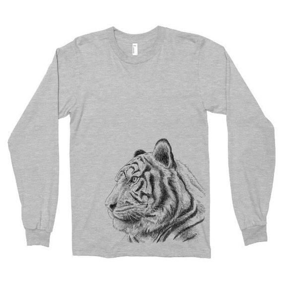Long Sleeve Shirt Tiger Tshirt Wild 