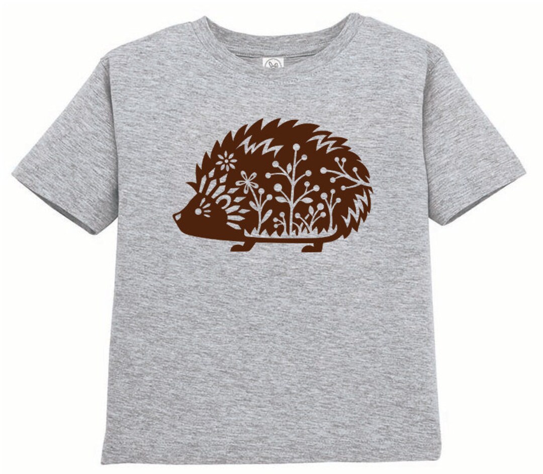 Kids Shirt, Whimsical Hedgehog Tshirt Forest Animal T Shirt Woodland ...