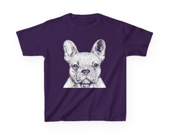 Camiseta de bulldog francés, camiseta de bulldog francés, para amantes de los perros, mascotas, camiseta infantil de algodón grueso™