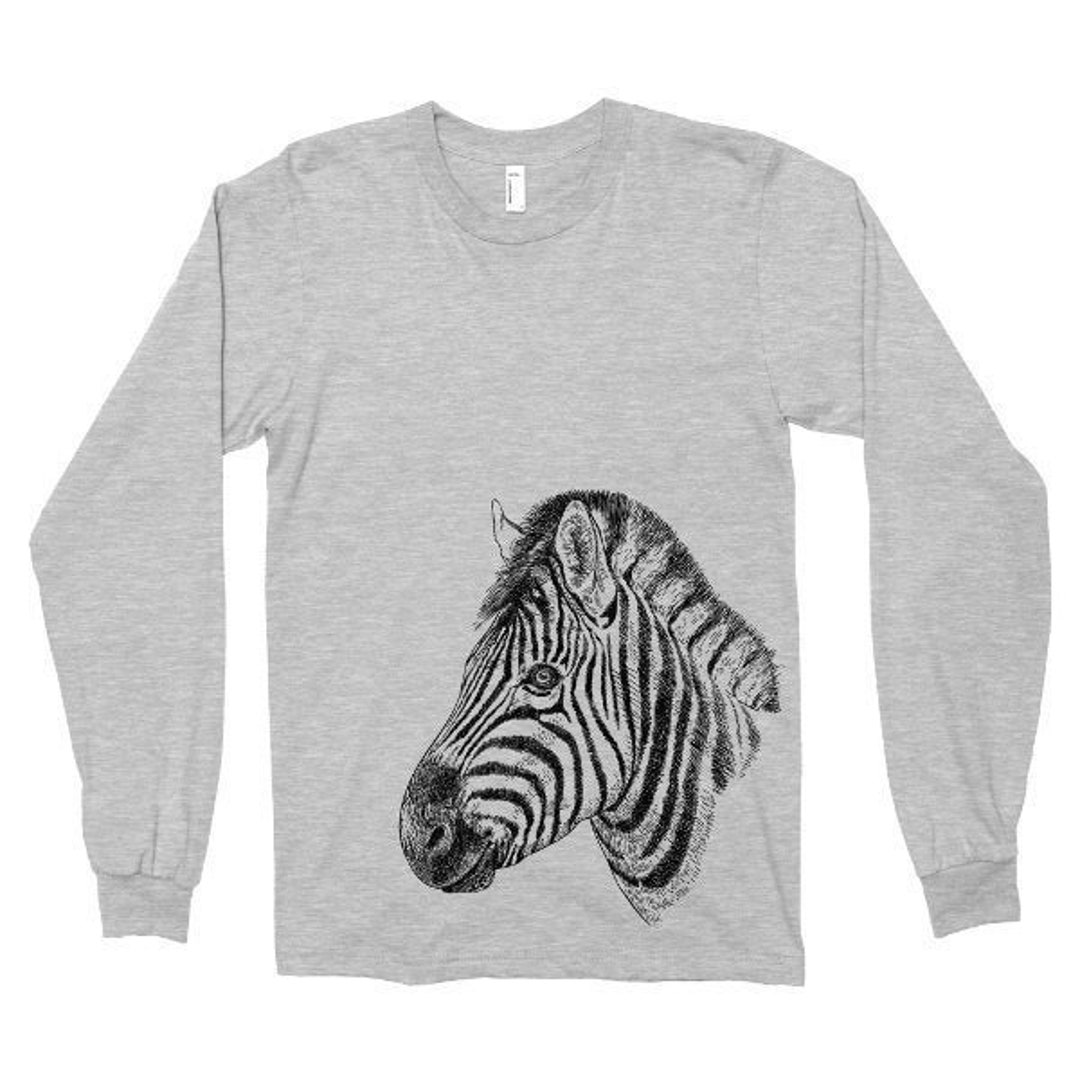 Long Sleeve Shirt, Zebra Tshirt, Zoo, African Animal T Shirt, Zebra Tee ...