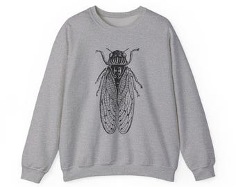 Cicada Sweatshirt, Entomology Sweater, Insect, Bug Unisex